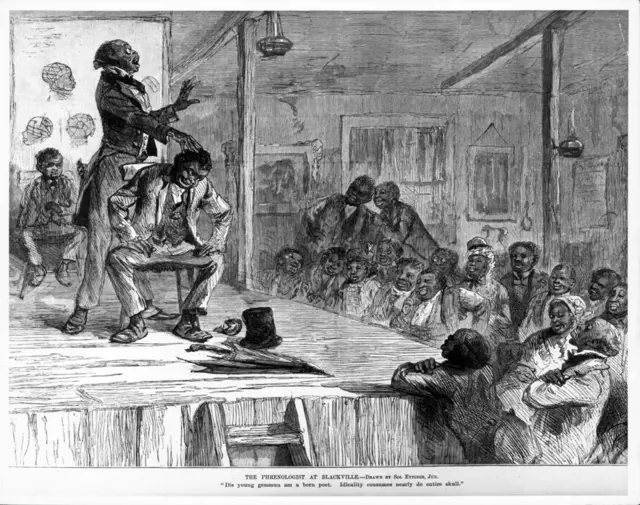 Exposición de frenología de y para negros.