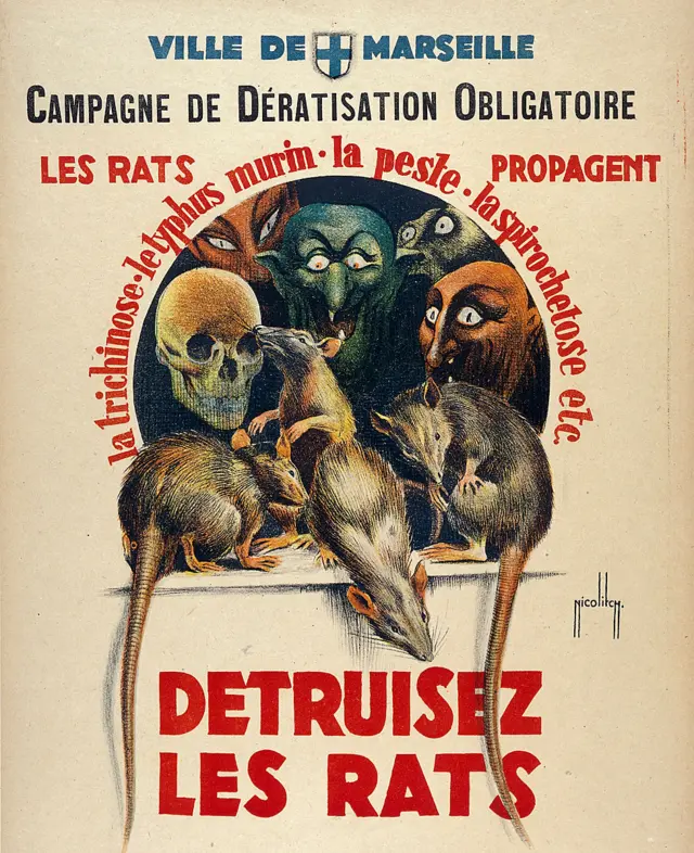 Póster de la guerra contra las ratas