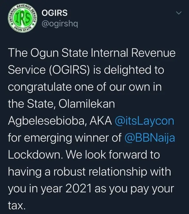 Aworan ikini OGIRS si Laycon