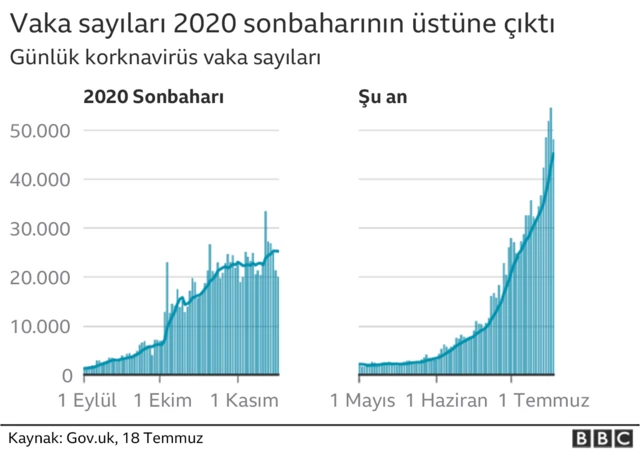 günlük vaka sayıları grafiği