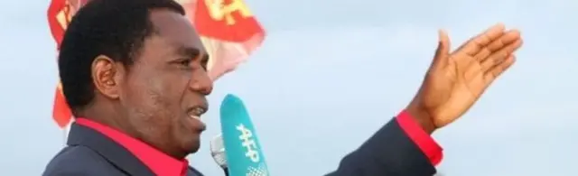 Hakainde Hichilema, leader du principal parti d'opposition, le parti uni pour le développement national.