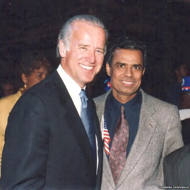 अमेरिकी राष्ट्रपति निर्वाचित हुए जो बाइडन के साथ भारतीय मूल के अमेरिकी उपेंद्र चिवुकुला