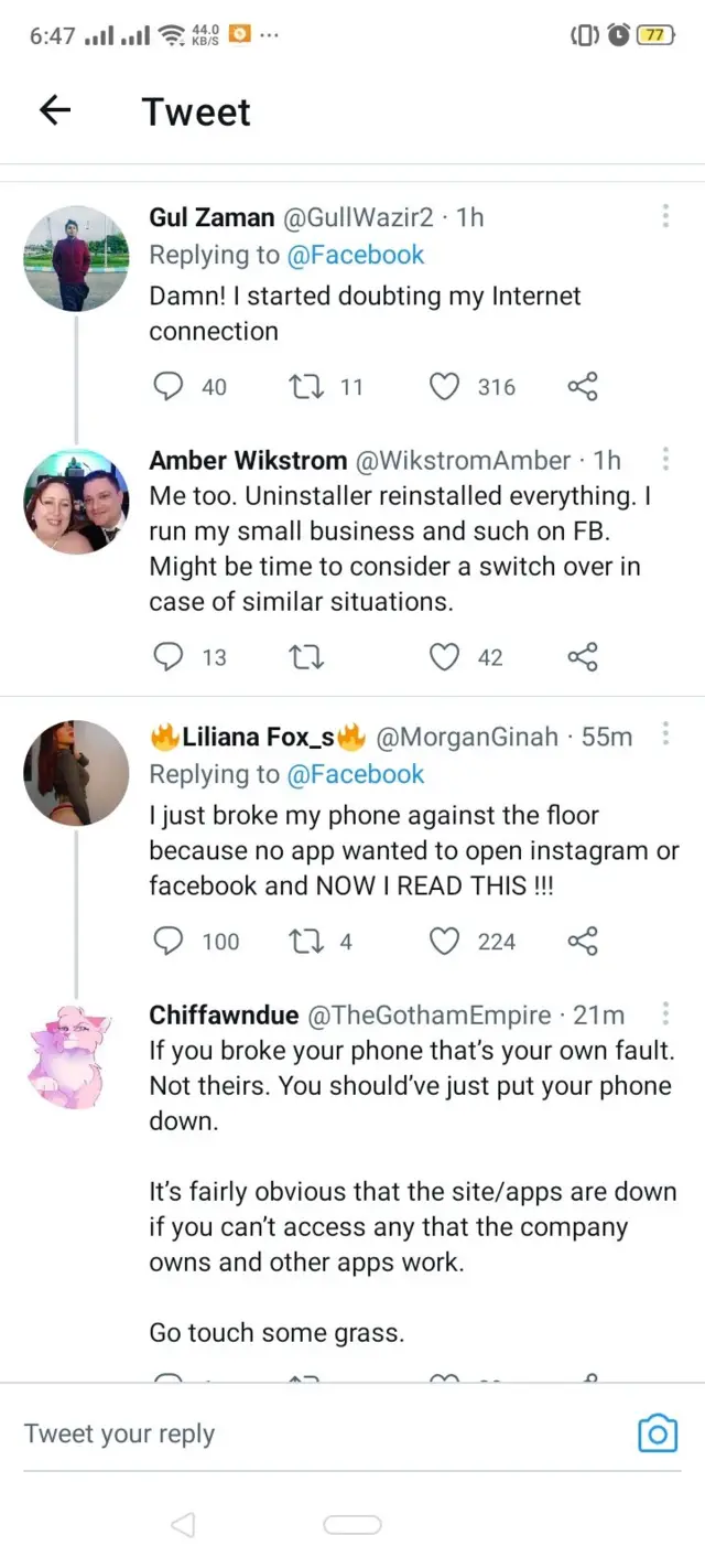 Esi awọn eeyan lori Twitter