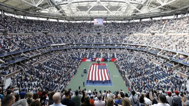 Перед началрм финала US Open