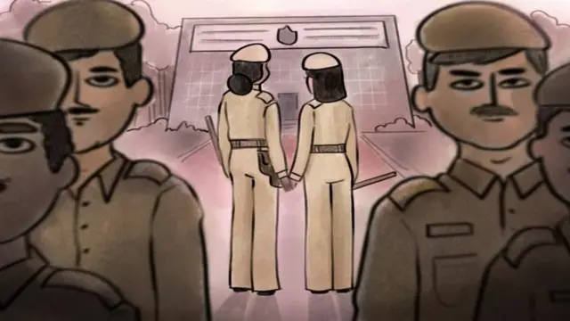 দুই নারী পুলিশের স্কেচ।