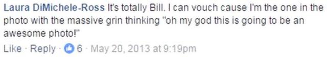 Mensaje de Facebook que dice "Es totalmente Bill"