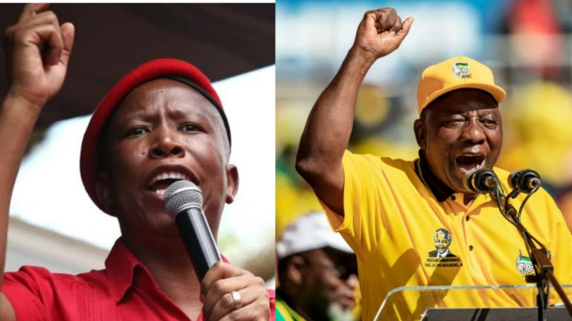 Julius Malema and Cyril Ramaphosa