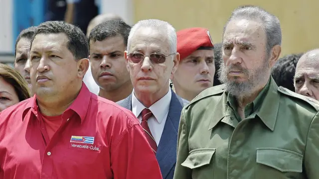 Hugo Chávez y Fidel Castro