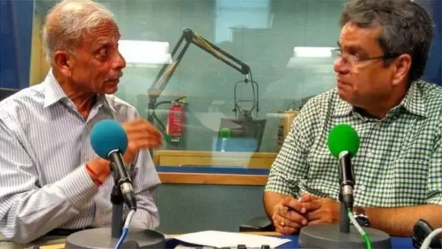 जनरल इयान कारडोज़ो बीबीसी स्टूडियो में रेहान फ़ज़ल के साथ