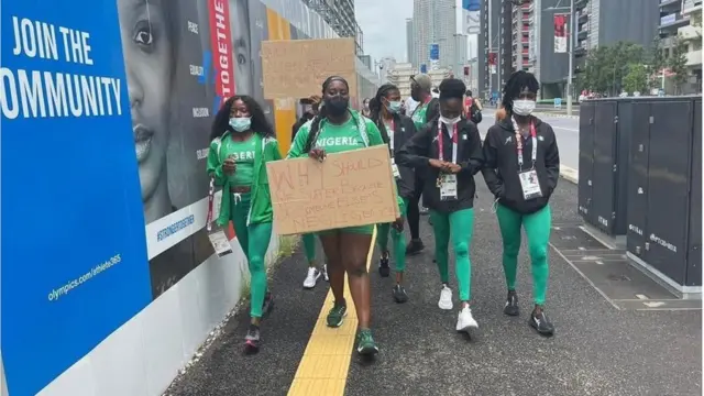 Maandamano ya wanamichezo Wanaijeria