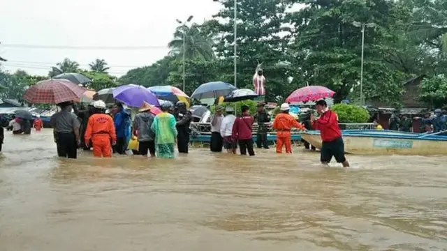 လှိုင်းဘွဲ့,ရေကြီး