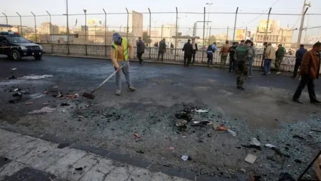 محل انفجار در بغداد