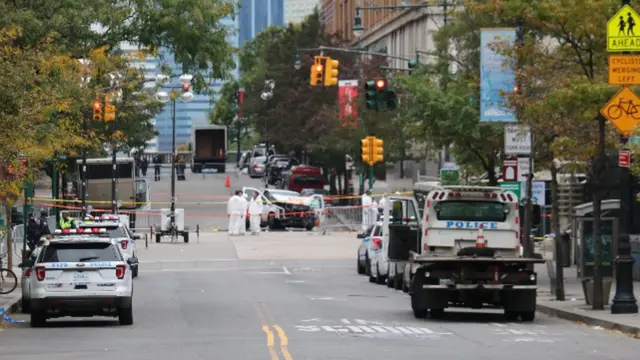 La escena del crimen en Nueva York