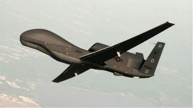 Quân đội Hoa Kỳ xác định máy bay không người lái bị rơi hôm thứ Năm là RQ-4A Global Hawk của Hải quân Hoa Kỳ (ảnh chụp)