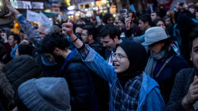 İstanbul'da düzenlenen protesto