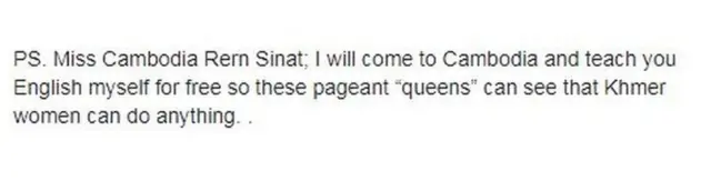 Comment posted by Sorany Var on Facebook