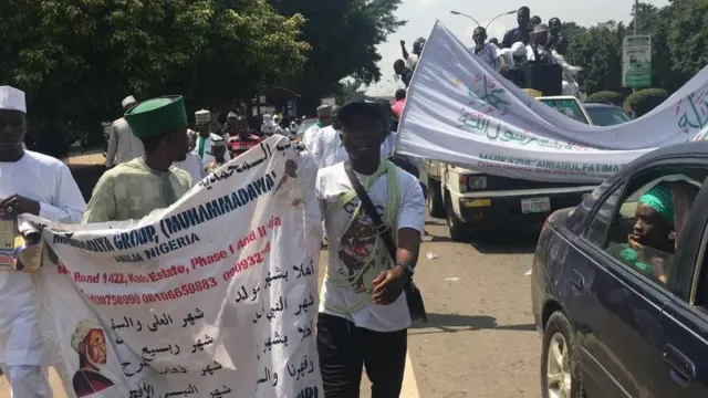 Matasa a wurin zagayen Maulidi da aka gudanar a Abuja, 11 ga watan Nuwamba, 2019