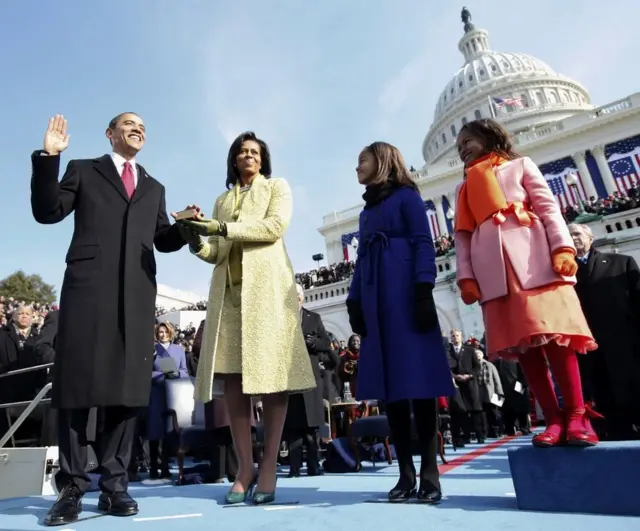 Malia was 10 years old and Sasha was seven when Barack Obama took office in 2009