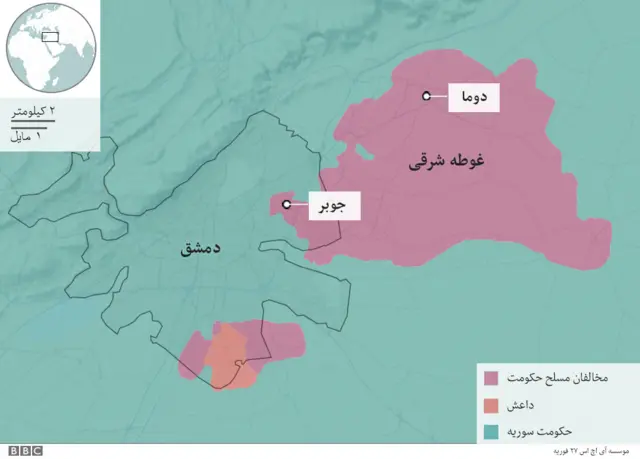 نقشه غوطه شرقی