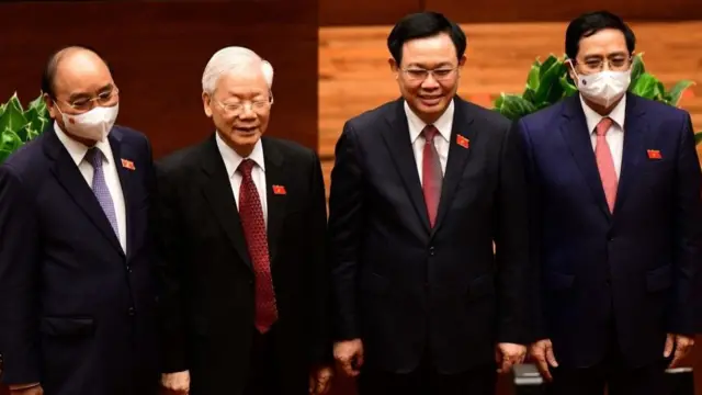 “Tứ trụ” tại phiên họp Quốc hội tháng 7/2021.