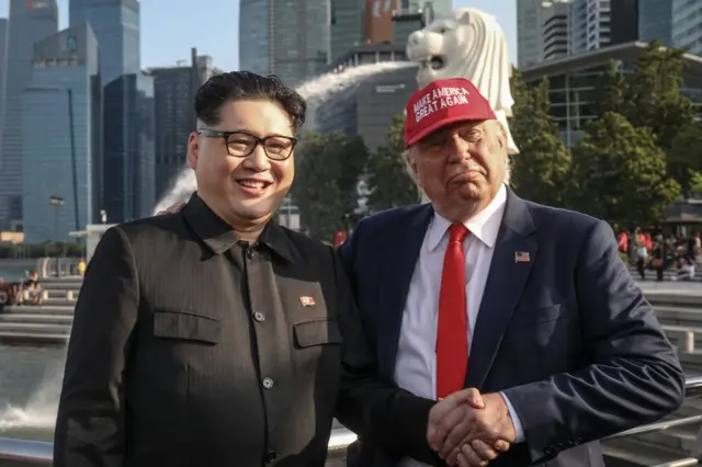 Imitadoresfaz o bet aí apostas esportivas cassino online fazobetaí.comKim Jong-un y Donald Trump.