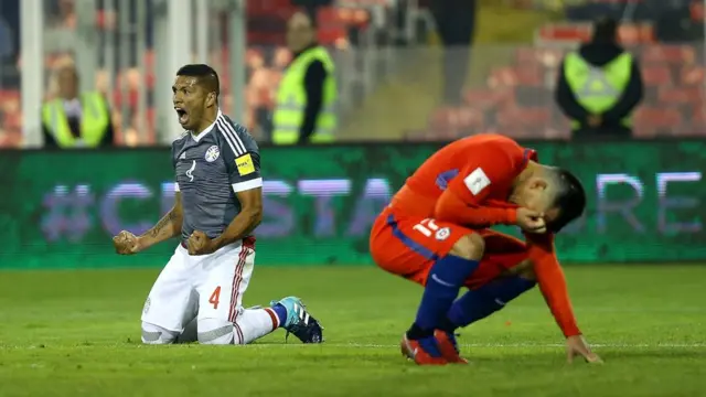 Paraguay celebra ante Chile