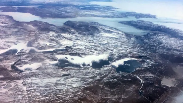 Fotografia aérea da Groelândia