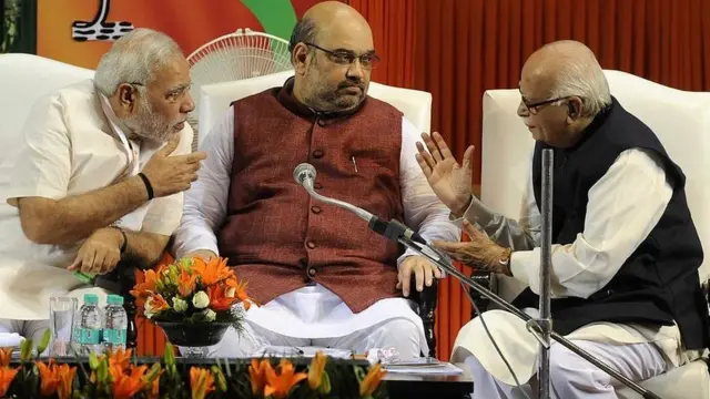 નરેન્દ્ર મોદી, અમિત શાહ અને લાલકૃષ્ણ અડવાણી
