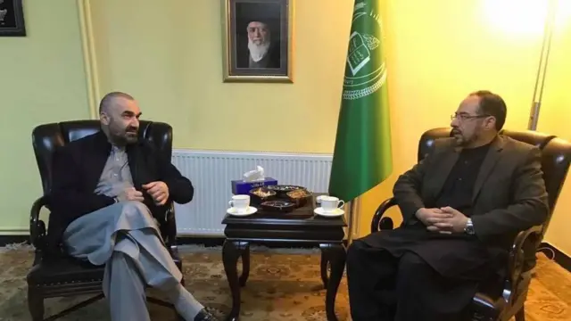 صلاح الدین ربانی (راست) و عطا محمد نور