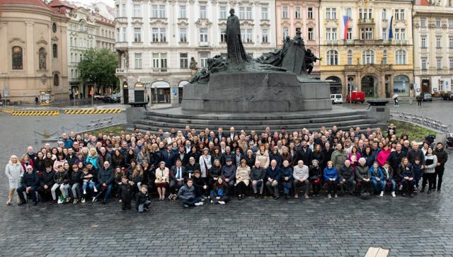The 2019 photo of the family in Prague