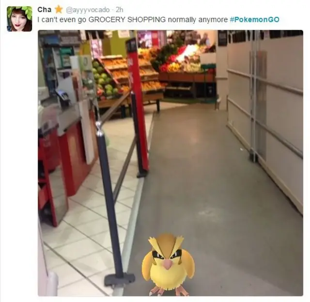 Un tuit sobre PokemonGo