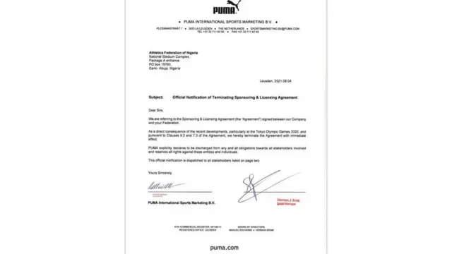 PUMA LETTER