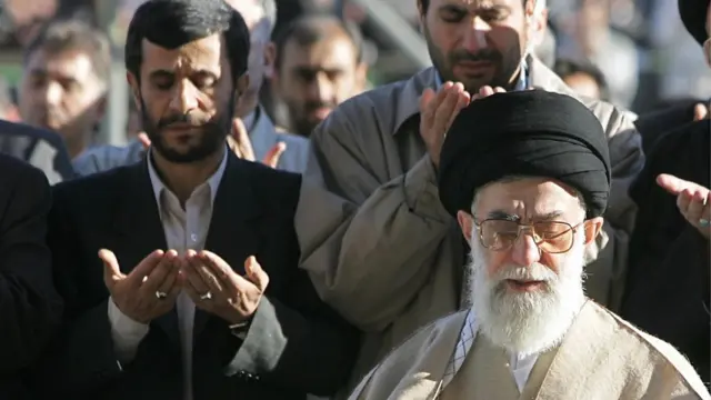 Ahmedinejad and Khamenei