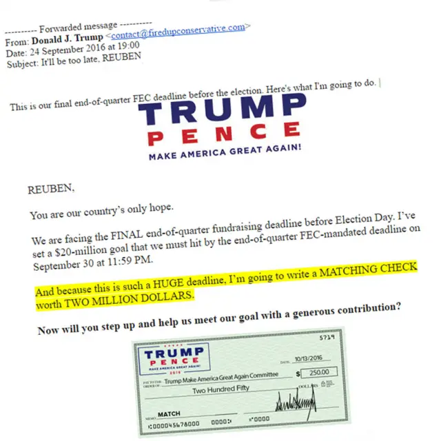 Email from Trump