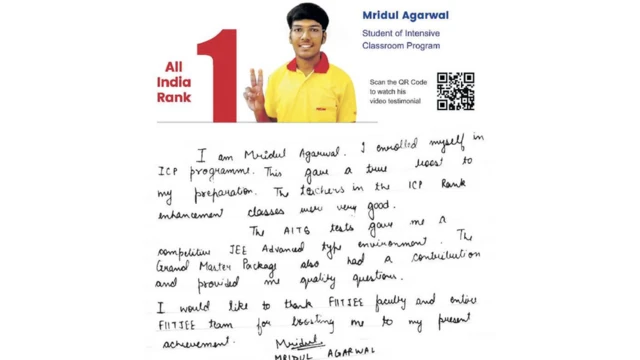 మృదుల అగర్వాల్ ఫిట్‌జీ సంస్థలకు కృతజ్ఞతలు తెలుపుతూ రాసిన లేఖ