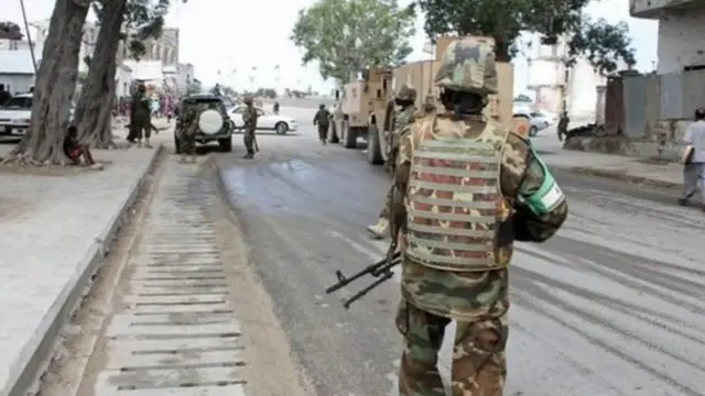 Wanajeshi wa Umoja wa mataifa wakipiga doria nchini Somalia