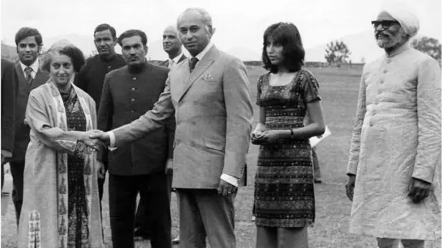 ইন্দিরা গান্ধী এবং জুলফিকার আলী ভুট্টো