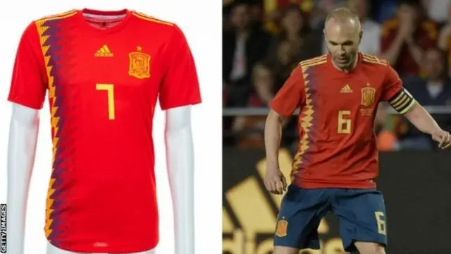 پیراهن تیم اسپانیا