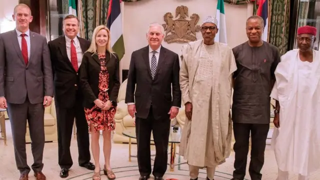 Aare Buhari ati Ọgbẹni Rex Tillerson ninu ipade naa