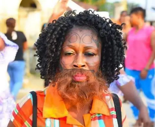 woman wey paint face