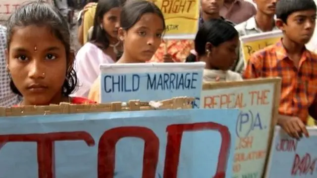 Niños contra el matrimonio infantil