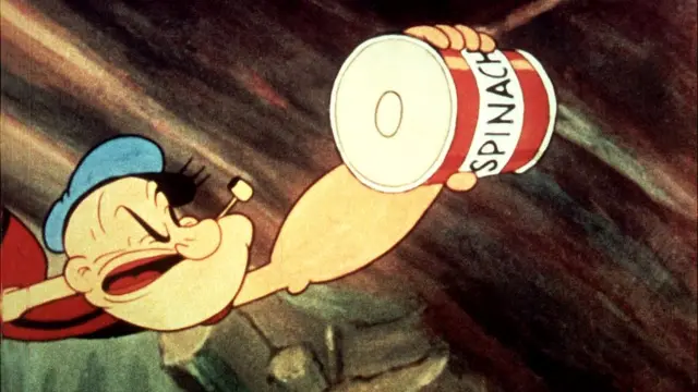 Popeye con lata de espinaca