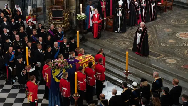 Funeral service at Westminster Abbey