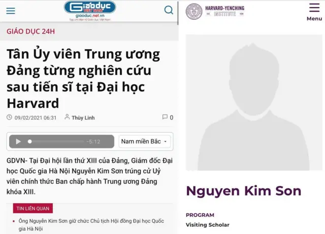 Báo chí viết tân Bộ trưởng Giáo dục và Đào tạo là nghiên cứu sau tiến sĩ tại Đại học Havard nhưng sau đó đã sửa lại