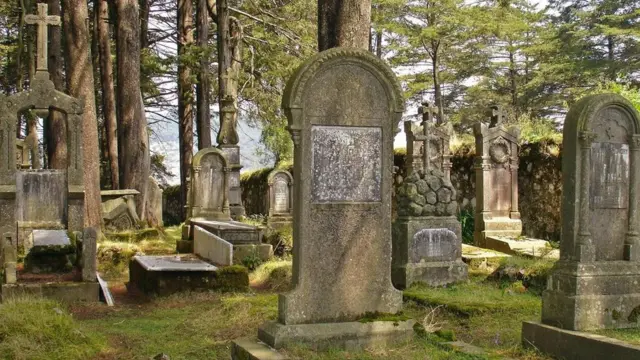 Semua, kecuali satu makam di pemakaman warga Cornwall di Real del Monte menghadapi Inggris.