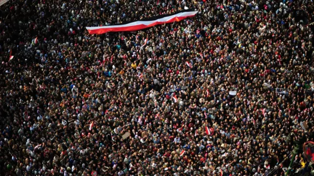 Hàng ngàn người tụ tập tại Quảng trường Tahrir của Ai Cập hồi 2011