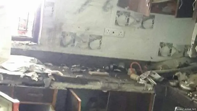 धमाके के बाद घर की हालत