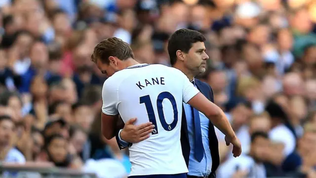 Harry Kane y Mauricio Pochettino