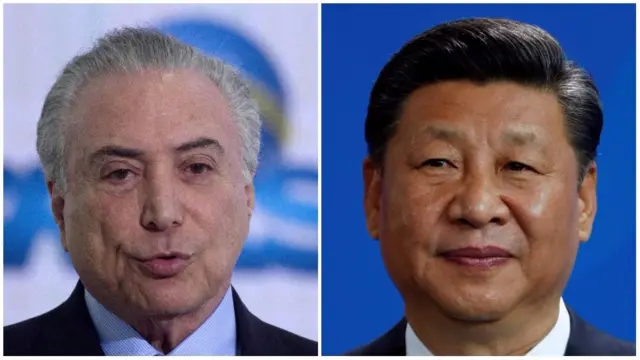 Michel Temer e Xi Jinping