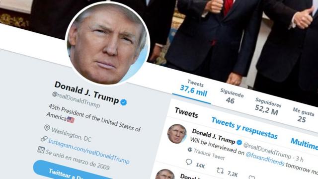 La portada de la cuenta de Donald Trump en Twitter